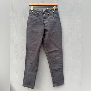 Women’s Frontier Classic Black Cotton Canvas Suspender Pants Size 6